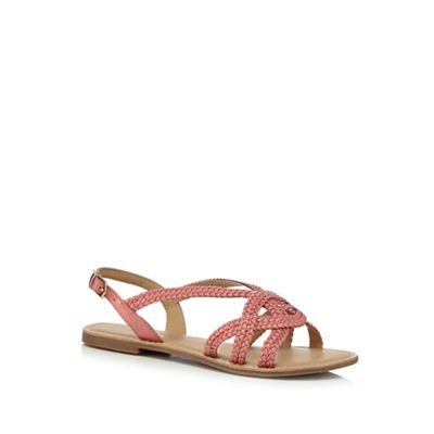 Red leather 'Molly' slingback sandals